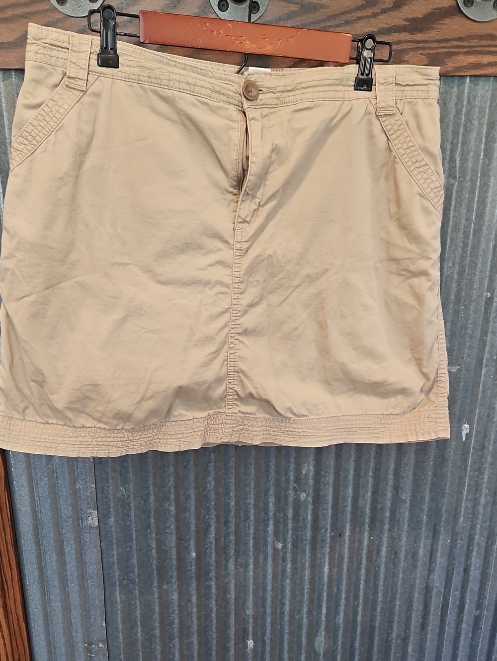croft & barrow Tan Flat Front Casual Shorts